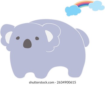Arco de Koala, acompañado por una nube de arco iris