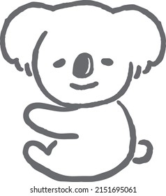 koalas doodle can use logo symbol