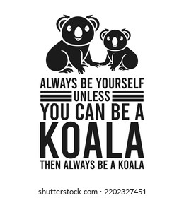diseño de camiseta de vectores gráficos de koalas