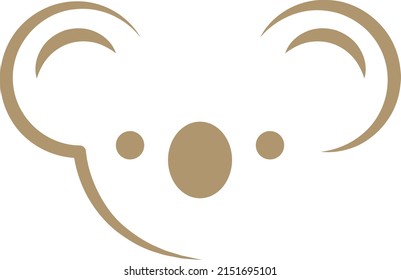 koalas line illustration can use logo symbol