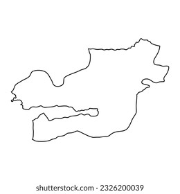 Kocaeli province map, administrative divisions of Turkey. Vector illustration.
