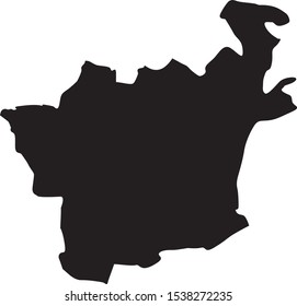 koce district map in Albania