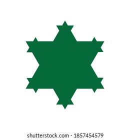 koch snowflake fractal geometry, vector illustration