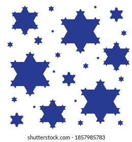 koch snowflake fractal geometry, vector illustration