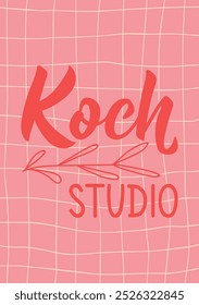 Koch studio. Translation from German: Cooking studio. Perfect design for greeting cards, posters and social media. German Lettering.