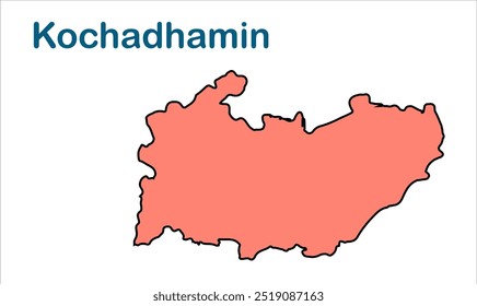 Mapa de subdivisão de Kochadhamin, Distrito de Kishanganj, Estado de Bihar, República da Índia, Governo de Bihar, Território indiano, Índia Oriental, política, aldeia, turismo