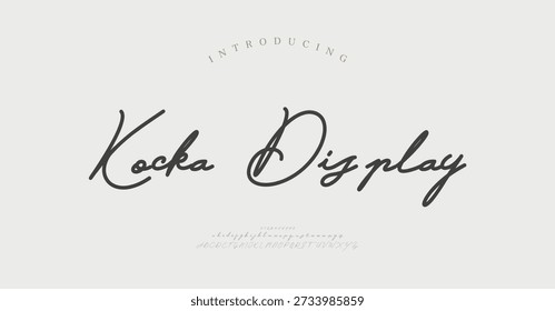 Kocka Display, Classy elegante fonte, tipo vintage ou luxo premium typeface, vetor Inglês alfabeto real. Tipografia clássica em estilo art déco moderno ou antigo, letras serif para cartaz moderno ou retro