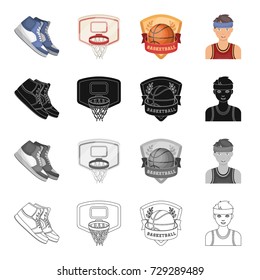 Kodes, shoes, leather, and other web icon in cartoon style.Sportsman, uniform, game, icons in set collection.