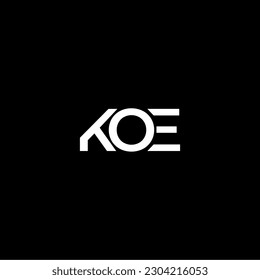 KOE initial letter monogram logo