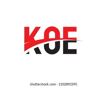 KOE Letter Initial Logo Design Vector Illustration