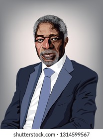 Kofi Annan (1938 - 2018). 7th Secretary-General Of The United Nations.