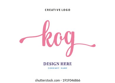 KOG lettering logo is simple, easy to understand and authoritative