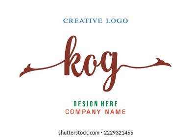 KOG lettering, perfect for company logos, offices, campuses, schools, religious education