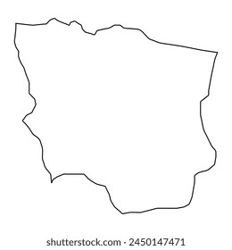 Mapa del municipio de Koge, división administrativa de Dinamarca. Ilustración vectorial.