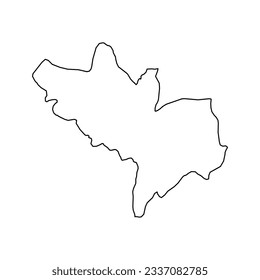 Mapa del estado de Kogi, división administrativa del país de Nigeria. Ilustración vectorial.