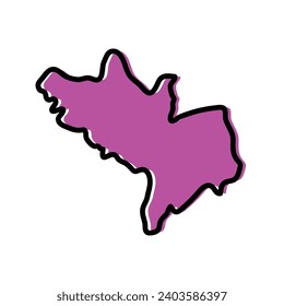 Kogi state of Nigeria vector map illustration.