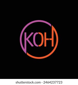 KOH Letter Initial Logo Design Template Vector Illustration