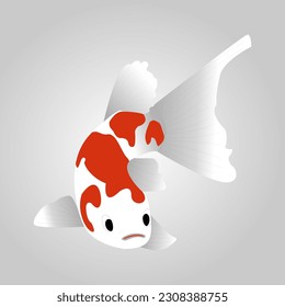 Kohaku Slayer koi fish vector