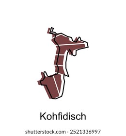 Kohfidisch map City vector, Stylized simple outline map of Austria template design, suitable for your company