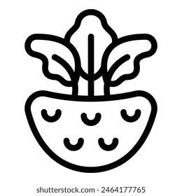 Kohlrabi crop icon outline vector. Vitamin German turnip. Farming greenery harvest