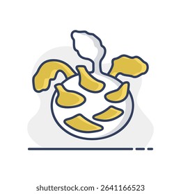 Kohlrabi or German Turnip isolated vector icon. Vegetable sign. Graph symbol for food and drinks web site, apps design, mobile apps and print media, logo, UI