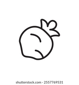 kohlrabi icon Outline vector for web ui