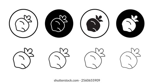 kohlrabi icon Outline vector for web ui