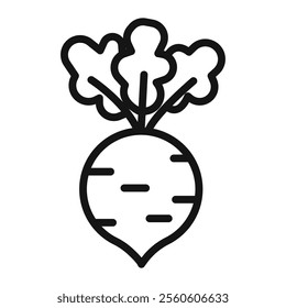 kohlrabi icon vector line logo art