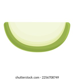 Kohlrabi piece icon cartoon vector. Healthy food. Organic plant