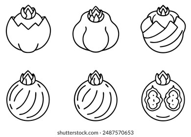 Kohlrabi Slice Line Art Perspective