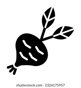 Kohlrabi Vector Glyph Icon For Personal And Commercial Use.
