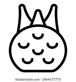 Kohlrabi vegetable icon outline vector. Farm turnip cabbage. Fresh veggie harvest