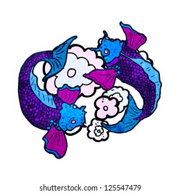 ilustración de carpa koi