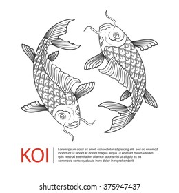 Koi Carp Logo. Vector