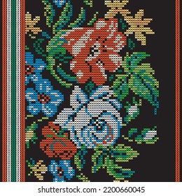 koi carp pattern for knitting or cross-stitch