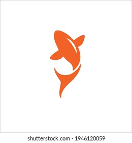 Logo del símbolo Koi Carp. Ilustración vectorial.