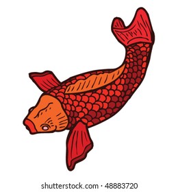 dibujo del tatuaje de la carpa koi