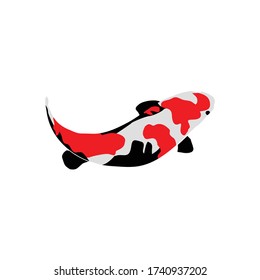 koi first white symbol vector koi design