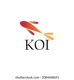 koi fish animal design logo vector. illustration koi vector