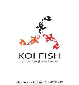 Koi fish animal  logo and symbols vector template