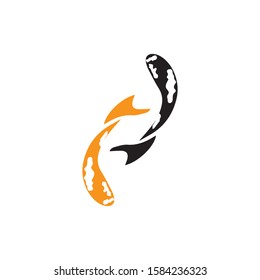 Koi fish animal  logo and symbols vector template