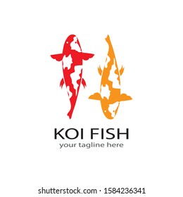 Koi fish animal  logo and symbols vector template