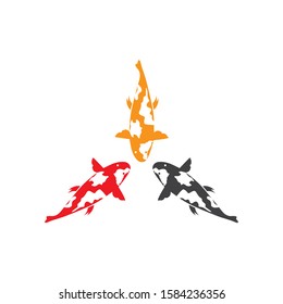 Koi fish animal  logo and symbols vector template