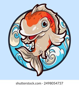 koi fish design for merchandise