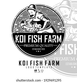 KOI FISH FARM LOGO TEMPLATE, RADY FORMAT EPS 10