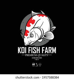 KOI FISH FARM LOGO TEMPLATE, READY FORMAT EPS 10
