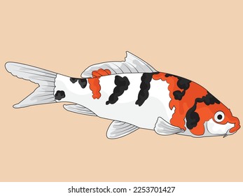 Koi Fish in Flat Design