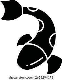 Koi fish glyph vector, icon, design
