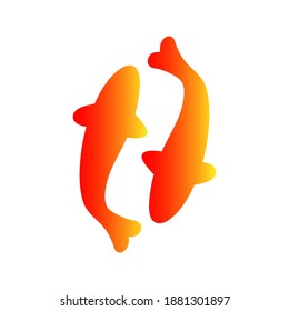 koi fish icon. animal sign. vector illustration