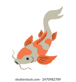 Koi pez icono Clipart avatar logotipo Ilustración vectorial aislada